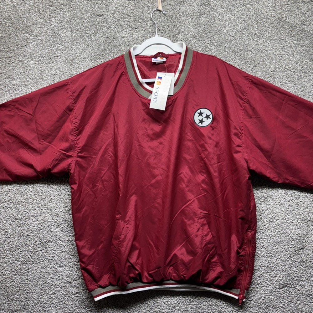 Vintage Tennessee Flag Castaways Sport Mens XL Windbreaker Vols Lightweight‎ NWT